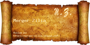 Merger Zilia névjegykártya